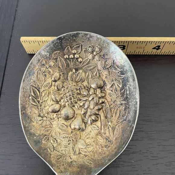 Sheffield England EPNS A1 Kings Pattern Silver Plated Round Fruit Serving Spoon - Picture 10 of 10